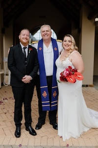 Wedding ceremony by Dr. Gerrit Rademeyer in Memel