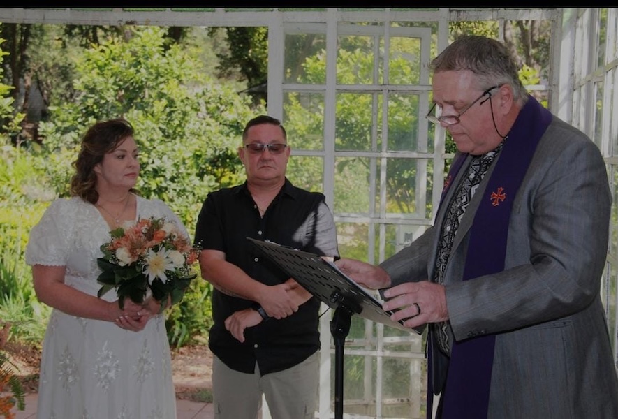 Wedding ceremony by Dr. Gerrit Rademeyer in Memel