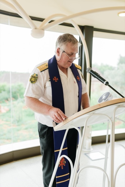 Wedding ceremony by Dr. Gerrit Rademeyer in Memel