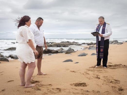 Wedding ceremony by Dr. Gerrit Rademeyer in Memel