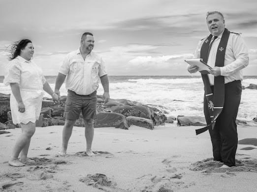 Wedding ceremony by Dr. Gerrit Rademeyer in Memel