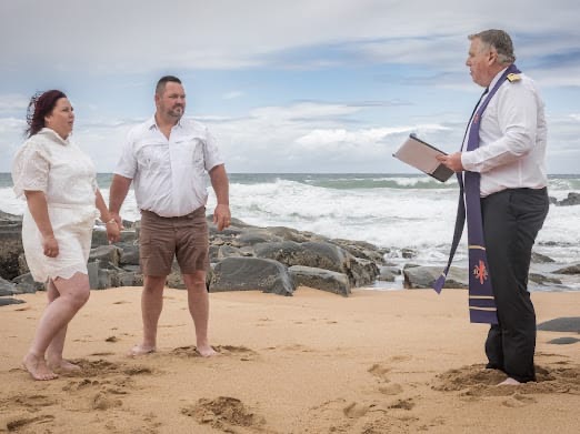 Wedding ceremony by Dr. Gerrit Rademeyer in Memel